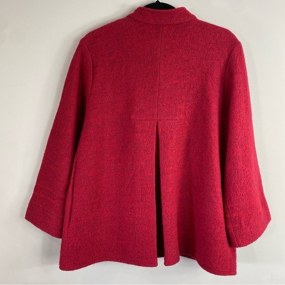 VTG Ruby Rd. Women’s Red 100% Wool Classic Button Coat/Jacket Blazer Sz S - Picture 6 of 12